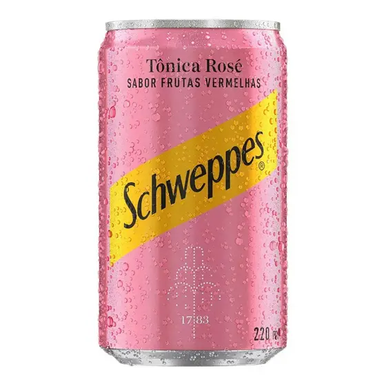 Tônica Schweppes Rosé Frutas Vermelhas 220ml Pack C/6 Unidades