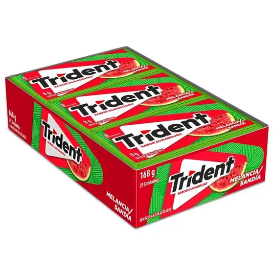 Caixa Chiclete Trident Melancia C/ 21 Unidades