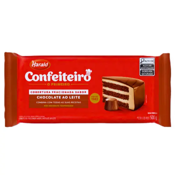 Cobertura Confeiteiro Barra ao Leite 500g Harald