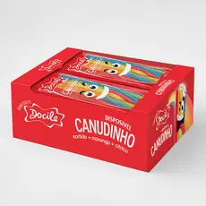 Canudinhos Morango Cítrico Azedinho Colorido C/12 unidades de 15g - Docile
