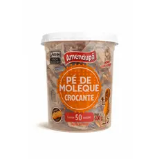 Pé De Moleque Crocante Embalado 50Un 800Gr - Amendupã