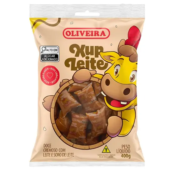 Doce Xup de Leite 400g Oliveira | Chup Chup Sachê Cremoso Perfeito Para Festas