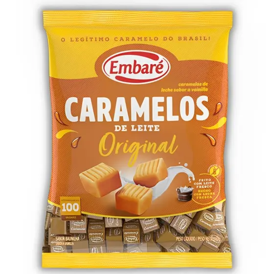 Balas Caramelo De Leite 660g - Embaré