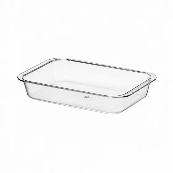 Travessa Retangular Cristal 1,8L 17x27CM para Saladas e Petiscos Três Triângulos
