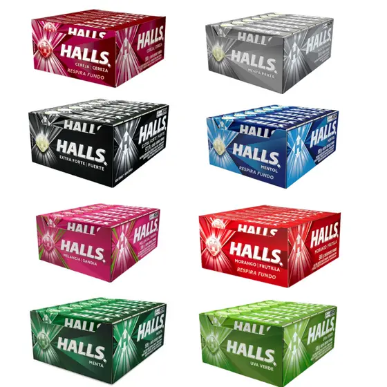 Drops Halls 28gr Display C/21 Unidades Mondelez | Escolha o Sabor