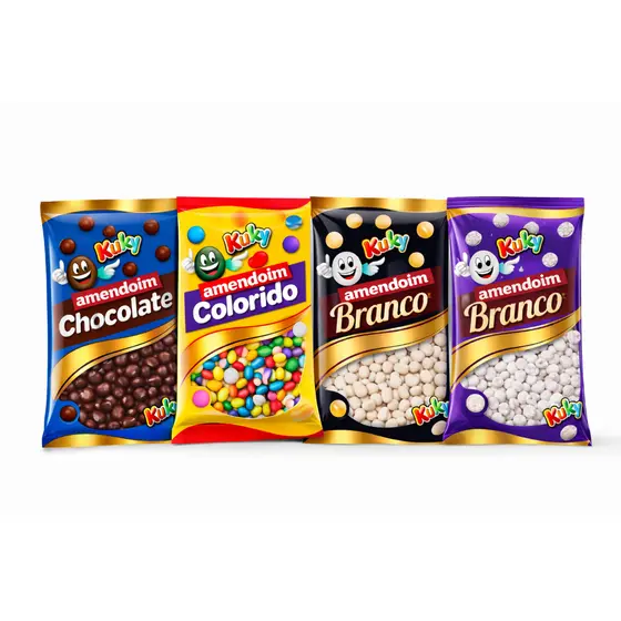 Amendoim Confeitado Crocante Sabor Irresistível Ideal para Festas 400g Kuky