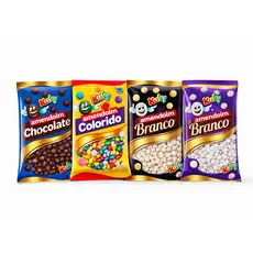 Amendoim Confeitado Crocante Sabor Irresistível Ideal para Festas 400g Kuky