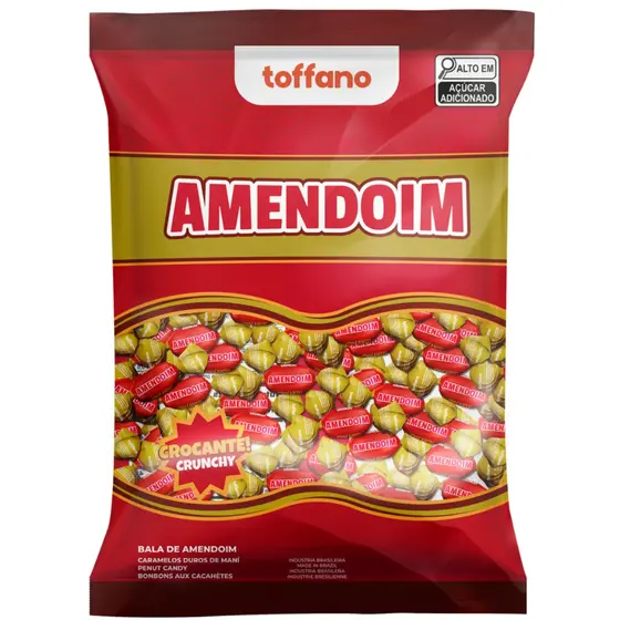 Balas Dura de Amendoim 500g Toffano