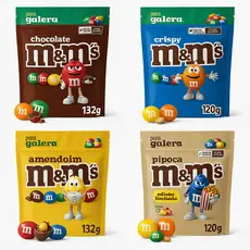 Kit 3 Unidades Chocolate Confeito M&m's 132g (cada) Mars