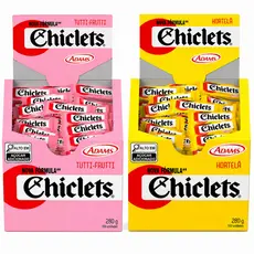 Caixa Chiclete Chiclets C/100 Unidades Adams Goma de Mascar