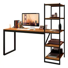Escrivaninha Estudo Home Office Industrial Escritório Mesa Trabalho Penteadeira Prateleiras