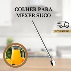 Colher Para Mexer Suco De Jarra Cabo Grande De Aço Inox  Bailarina Leite Copo Jarra Comprida Aço