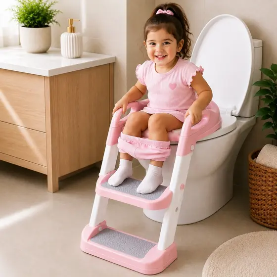 Troninho Assento Infantil Com Escada Assento Redutor Vaso Sanitário Menino ou Menina