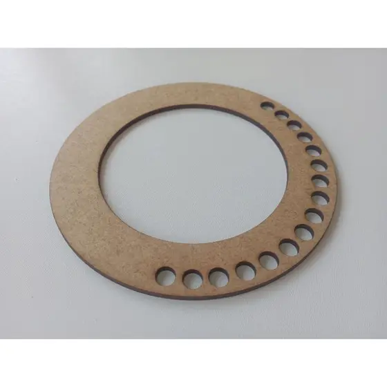 Kit 7 Alça para bolsa Fio de malha crochê MDF crú 15cm