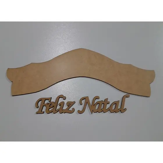Kit 10 Banner com Palavra Feliz Natal em MDF plaquinha para guirlandas artesanatos