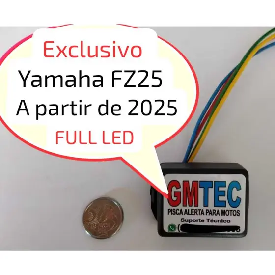 Pisca alerta GMTEC exclusivo Yamaha FZ25 A partir de 2025 Full Led