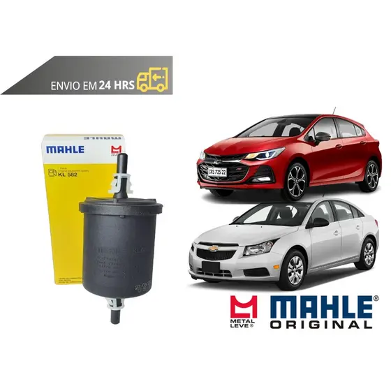 Filtro de Combustível Cruze TODOS de 2012 a 2024 Original Mahle Metal Leve