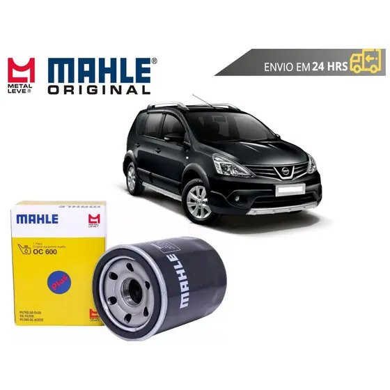 Filtro de Óleo Nissan Livina de 2009 a 2014 Original Mahle Metal Leve