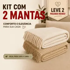 Kit 2 Mantas  2,20x1,20 M Para Sofá  Gigante Tipo Capa De Sofá Protetora