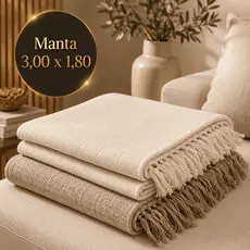 Manta 3,00 x 1,80M/ 2,40 x 1,80M Para Sofá King Luxo Gigante  100% Algodão Protetor Decoração