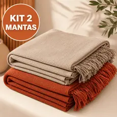 Kit 2 Mantas Para Sofá Gigante, Protetora e Decorativa de Luxo