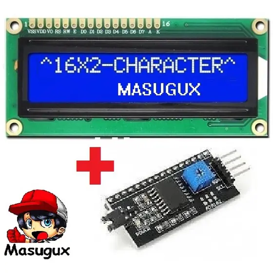 Display Lcd 16x2 1602 Fundo Azul Modulo I2c IIC Automacao ESP32 Nodemcu Arduino UNO Mega2560 Mini