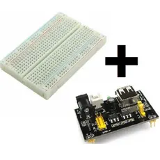 KIT FONTE DE PROBOBOARD + PROTOBOARD 400 FUROS PARA ARDUINO e Laboratório robotica automação