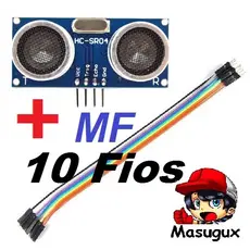 Modulo HC SR04 Sensor Ultrassônico Distancia + Jumper + Suporte compativel Arduino Nodemcu ESP32