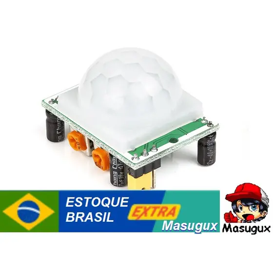 LOTE KIT 5x Modulo Sensor Presença Movimento PIR HCSR501 Automação compativel com Arduino IDE ESP32
