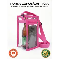 Bolsa Porta Copos e Garrafa Bolso com zíper Celular - Carnaval Raves Festas