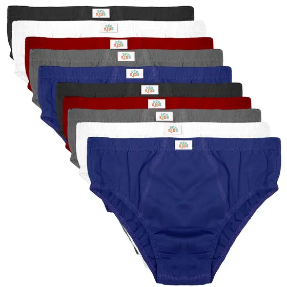 Cueca Infantil Masculina Slip Kit 10 peças Sortidas Algodão Premium