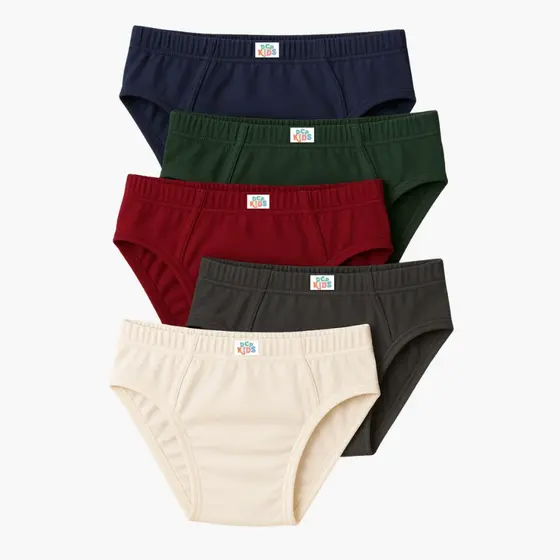 Cueca Infantil Slip Kit 5 peças DCP Kids Algodão