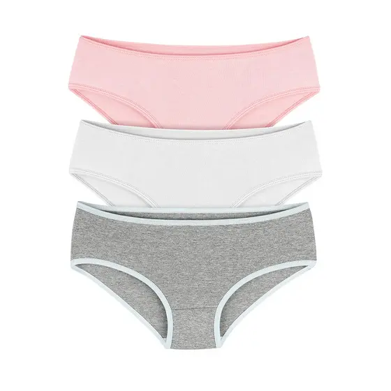 Calcinha Infantil Lisa Kit 3 Peças Premium DCP Kids