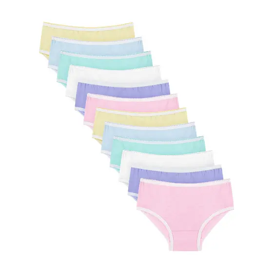 Calcinha Infantil Lisa Kit 12 Peças Básico DCP Kids
