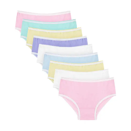 Calcinha Infantil Lisa Kit 9 Peças Básico DCP Kids