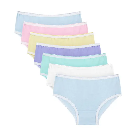 Calcinha Infantil Lisa Kit 7 Peças Básico DCP Kids