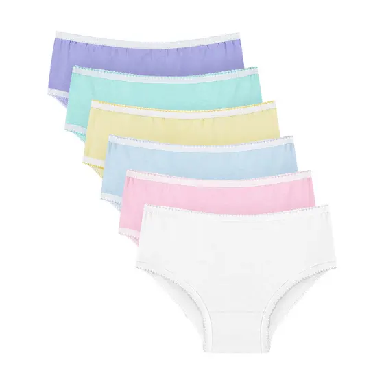 Calcinha Infantil Lisa Kit 6 Peças Básico DCP Kids