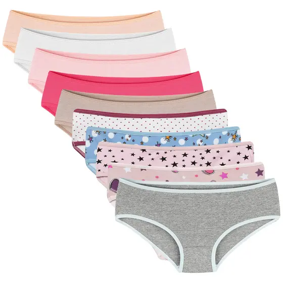 Calcinha Infantil Mista Kit 10 Peças Premium DCP Kids