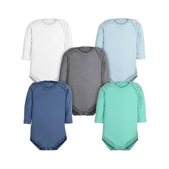 Body Bebê Infantil Kit 5 Peças Manga Longa Masculino Roupinha de Bebê