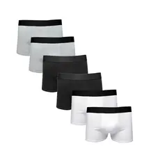 Cueca Infantil Masculina Boxer Kit 6 Peças Algodão Premium Menino Confortável Tam 01 à 10 anos