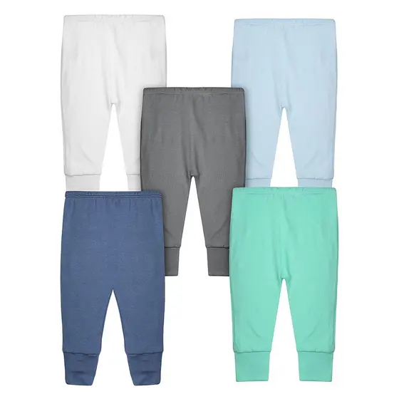 Calça Bebê Mijão Vira Pé Kit 5 Peças Masculino Roupinha de Bebê