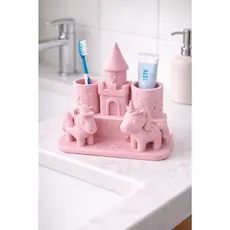 Organizador Porta Escova De Dente Castelo Infantil Unicórnio Porta Escovas E Creme Dental Decoração Banheiro Criança