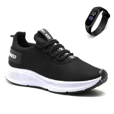 Tenis Masculino Treino Academia Corrida Caminhada Fitness + Relogio