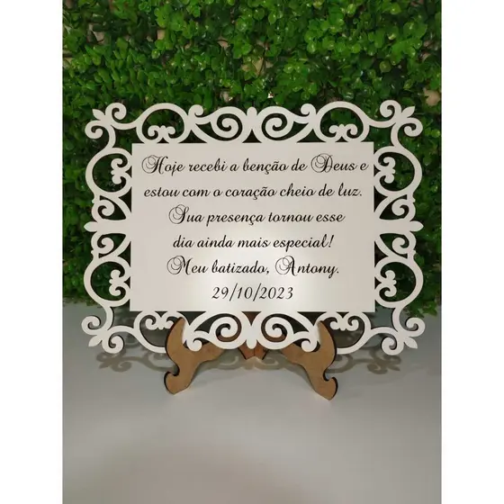 Quadro de mesa personalizado em mdf