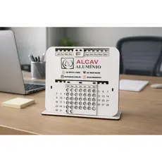 Calendário Permanente em mdf (pode ser usado em todos os anos)  personalizado a laser