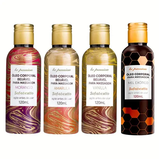Óleo Corporal Beijavél Para Massagem Lá Passion 120ml Sofisticatto