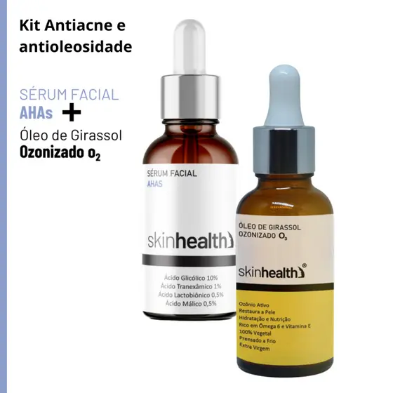 Combo Antioleosidade - Sérum Ahas e Óleo de Girassol Skinhealth 30ml