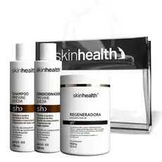 Combo Completo Cuidados com o Cabelo - Shampoo, Condicionador e Máscara Skinhealth