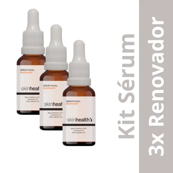 Kit 3 Renovador Lipossomado Serum Facial Skin Health 30ml (cada)