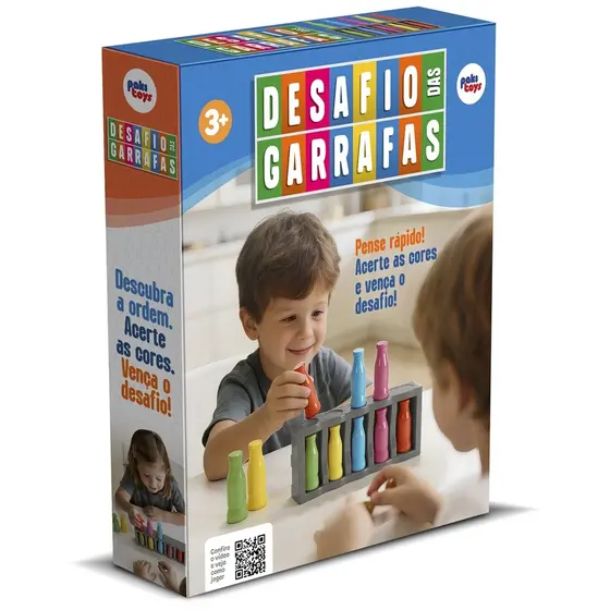Jogo Desafio das Garrafas Brinquedo Raciocínio Concentração